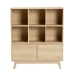 Baxton Studio Danina Japandi Oak Brown Finished Wood Bookshelf - BSOLCF20211236-Pine Bookshelf