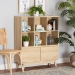 Baxton Studio Danina Japandi Oak Brown Finished Wood Bookshelf - BSOLCF20211236-Pine Bookshelf