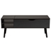 Baxton Studio Roden Modern Two-Tone Black and Espresso Brown Finished Wood Coffee Table with Lift-Top Storage Compartment - BSOLCF20211257-Wenge-CT