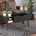 Baxton Studio Roden Modern Two-Tone Black and Espresso Brown Finished Wood Coffee Table with Lift-Top Storage Compartment - BSOLCF20211257-Wenge-CT