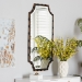 Baxton Studio Lieven Rustic Glam and Luxe Two-Tone Light Brown and Black Finished Metal Accent Wall Mirror - BSORXW-10798