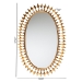 Baxton Studio Rogier Modern Glam and Luxe Antique Goldleaf Metal Accent Wall Mirror - BSORXW-10054