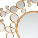 Baxton Studio Castiel Modern Glam and Luxe Antique Goldleaf Metal Bubble Accent Wall Mirror - BSORXW-10057