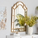 Baxton Studio Bedivere Modern Glam and Luxe Antique Goldleaf Metal Accent Wall Mirror - BSORXW-10738