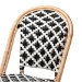 bali & pari Ambre Modern French Black and White Weaving Natural Rattan 2-Piece Bistro Chair Set - BSOBC003-Rattan-DC