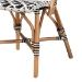 bali & pari Ambre Modern French Black and White Weaving Natural Rattan 2-Piece Bistro Chair Set - BSOBC003-Rattan-DC