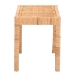bali & pari Abelia Modern Bohemian Natural Rattan and Mahogany Wood Short Accent Bench - BSOAbelia-Wooden-Bench-Small