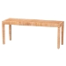 Baxton Studio Abelia Modern Bohemian Natural Rattan and Mahogany Wood Long Accent Bench