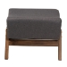 Baxton Studio Hanson Mid-Century Modern Dark Grey Fabric and Walnut Brown Finished Wood Ottoman - BSORAC527-Dark Grey-Otto