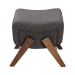 Baxton Studio Hanson Mid-Century Modern Dark Grey Fabric and Walnut Brown Finished Wood Ottoman - BSORAC527-Dark Grey-Otto