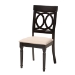 Baxton Studio Angie Modern Sand Fabric and Dark Brown Finished Wood 5-Piece Dining Set - BSOAngie-Sand/Dark Brown-5PC Dining Set
