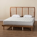 Baxton Studio Petra Mid-Century Modern Ash Walnut Finished Wood King Size Platform Bed - BSOPetra-Ash Walnut-King