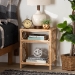 bali & pari Baara Modern Bohemian Natural Brown Rattan Nightstand - BSOWS012-Rattan-NS