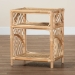 bali & pari Baara Modern Bohemian Natural Brown Rattan Nightstand - BSOWS012-Rattan-NS