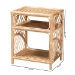 bali & pari Baara Modern Bohemian Natural Brown Rattan Nightstand - BSOWS012-Rattan-NS