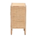 bali & pari Acelin Modern Bohemian Natural Brown Rattan Nightstand - BSOWS016-Rattan-NS