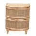 bali & pari Oleta Modern Bohemian Natural Brown Rattan 2-Drawer Nightstand - BSOWS017-Rattan-NS