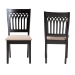 Baxton Studio Genesis Modern Beige Fabric and Dark Brown Finished Wood 2-Piece Dining Chair Set - BSORH389C-Sand/Dark Brown-DC-2PK