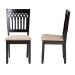 Baxton Studio Genesis Modern Beige Fabric and Dark Brown Finished Wood 2-Piece Dining Chair Set - BSORH389C-Sand/Dark Brown-DC-2PK