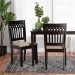 Baxton Studio Genesis Modern Beige Fabric and Dark Brown Finished Wood 2-Piece Dining Chair Set - BSORH389C-Sand/Dark Brown-DC-2PK