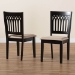 Baxton Studio Genesis Modern Beige Fabric and Dark Brown Finished Wood 2-Piece Dining Chair Set - BSORH389C-Sand/Dark Brown-DC-2PK