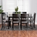 Baxton Studio Genesis Modern Grey Fabric and Dark Brown Finished Wood 7-Piece Dining Set - BSORH389C-Grey/Dark Brown-7PC Dining Set