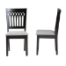 Baxton Studio Genesis Modern Grey Fabric and Dark Brown Finished Wood 2-Piece Dining Chair Set - BSORH389C-Grey/Dark Brown-DC-2PK