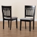 Baxton Studio Genesis Modern Grey Fabric and Dark Brown Finished Wood 2-Piece Dining Chair Set - BSORH389C-Grey/Dark Brown-DC-2PK