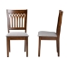 Baxton Studio Genesis Modern Grey Fabric and Walnut Brown Finished Wood 2-Piece Dining Chair Set - BSORH389C-Grey/Walnut-DC-2PK