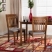 Baxton Studio Genesis Modern Grey Fabric and Walnut Brown Finished Wood 2-Piece Dining Chair Set - BSORH389C-Grey/Walnut-DC-2PK
