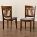 Baxton Studio Genesis Modern Grey Fabric and Walnut Brown Finished Wood 2-Piece Dining Chair Set - BSORH389C-Grey/Walnut-DC-2PK