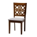 Baxton Studio Abigail Modern Grey Fabric and Walnut Brown Finished Wood 7-Piece Dining Set - BSORH391C-Grey/Walnut-7PC Dining Set