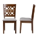 Baxton Studio Abigail Modern Grey Fabric and Walnut Brown Finished Wood 2-Piece Dining Chair Set - BSORH391C-Grey/Walnut-DC-2PK