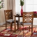 Baxton Studio Abigail Modern Grey Fabric and Walnut Brown Finished Wood 2-Piece Dining Chair Set - BSORH391C-Grey/Walnut-DC-2PK
