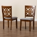 Baxton Studio Abigail Modern Grey Fabric and Walnut Brown Finished Wood 2-Piece Dining Chair Set - BSORH391C-Grey/Walnut-DC-2PK