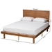 Baxton Studio Daina Mid-Century Modern Ash Walnut Finished Wood Full Size Platform Bed - BSODaina-Ash Walnut-Full