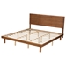 Baxton Studio Daina Mid-Century Modern Ash Walnut Finished Wood King Size Platform Bed - BSODaina-Ash Walnut-King