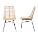 bali & pari Manhattan Modern Bohemian Natural Brown Rattan and Black Metal 2-Piece Dining Chair Set - BSOManhattan-Rattan/Black-DC