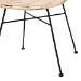 bali & pari Manhattan Modern Bohemian Natural Brown Rattan and Black Metal 2-Piece Dining Chair Set - BSOManhattan-Rattan/Black-DC