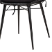 bali & pari Sabelle Modern Bohemian Black Finished Rattan and Metal 2-Piece Dining Chair Set - BSOSanta1-Black Rattan-DC