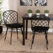 bali & pari Sabelle Modern Bohemian Black Finished Rattan and Metal 2-Piece Dining Chair Set - BSOSanta1-Black Rattan-DC