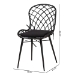 bali & pari Sabelle Modern Bohemian Black Finished Rattan and Metal 2-Piece Dining Chair Set - BSOSanta1-Black Rattan-DC