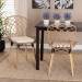 bali & pari Sabelle Modern Bohemian Natural Brown Finished Teak Wood and Greywashed Rattan 2-Piece Dining Chair Set - BSOSanta1-Light Grey Rattan-DC