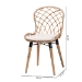 bali & pari Sabelle Modern Bohemian Natural Brown Finished Teak Wood and Greywashed Rattan 2-Piece Dining Chair Set - BSOSanta1-Light Grey Rattan-DC