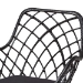 bali & pari Ballerina Modern Bohemian Black Finished Rattan and Metal 2-Piece Dining Chair Set - BSOBalerina1-Black Rattan-DC