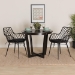 bali & pari Ballerina Modern Bohemian Black Finished Rattan and Metal 2-Piece Dining Chair Set - BSOBalerina1-Black Rattan-DC