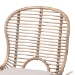 bali & pari Brenna Modern Bohemian Greywashed Rattan and Black Metal 2-Piece Dining Chair Set - BSOBianca-Light Grey Rattan-DC