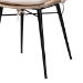 bali & pari Brenna Modern Bohemian Greywashed Rattan and Black Metal 2-Piece Dining Chair Set - BSOBianca-Light Grey Rattan-DC