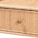 bali & pari Lalo Modern Bohemian Natural Brown Rattan 1-Drawer Nightstand - BSOWS018-Rattan-NS
