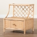 bali & pari Lalo Modern Bohemian Natural Brown Rattan 1-Drawer Nightstand - BSOWS018-Rattan-NS